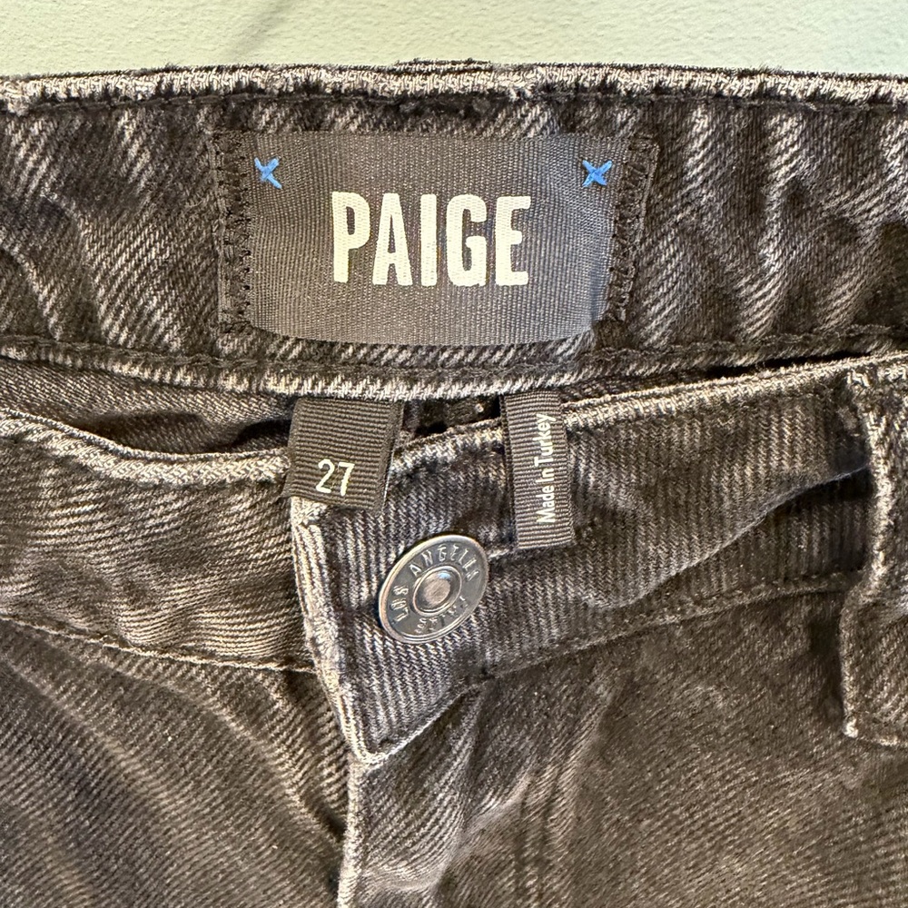 PAIGE Charcoal Straight Leg Jeans - Picture 3 of 6